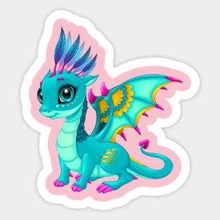 Baby dragon with cute eye Sticker